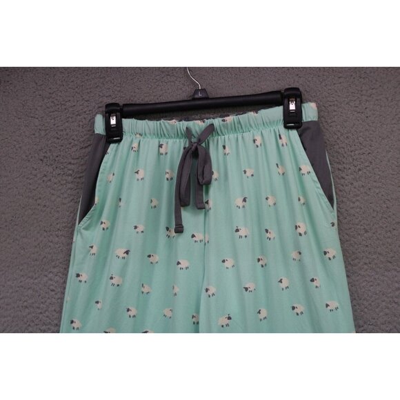 Munki Munki Pajama Set-Sheep-Drawstring-Pockets-Size Medium-Capri-Soft - Picture 11 of 16